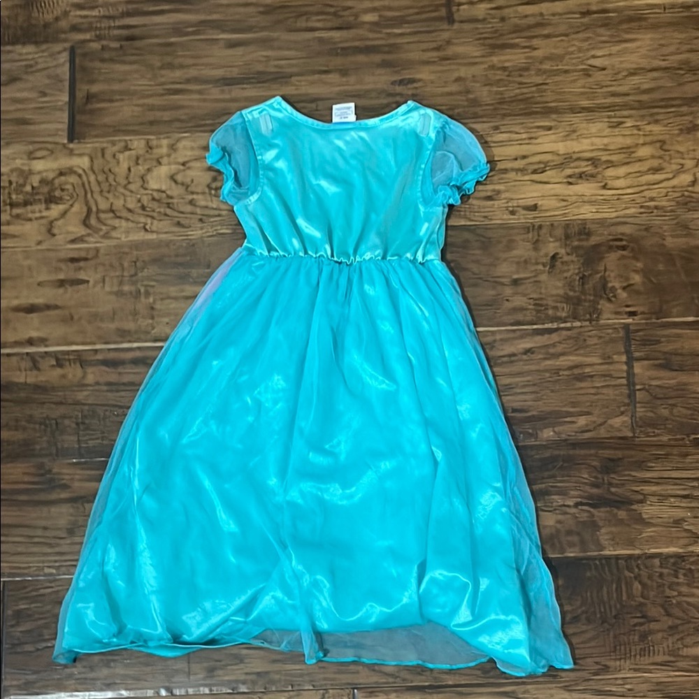 Disney Blue and Pink Embellished Puff Sleeve Sundress - Picture 3 of 3